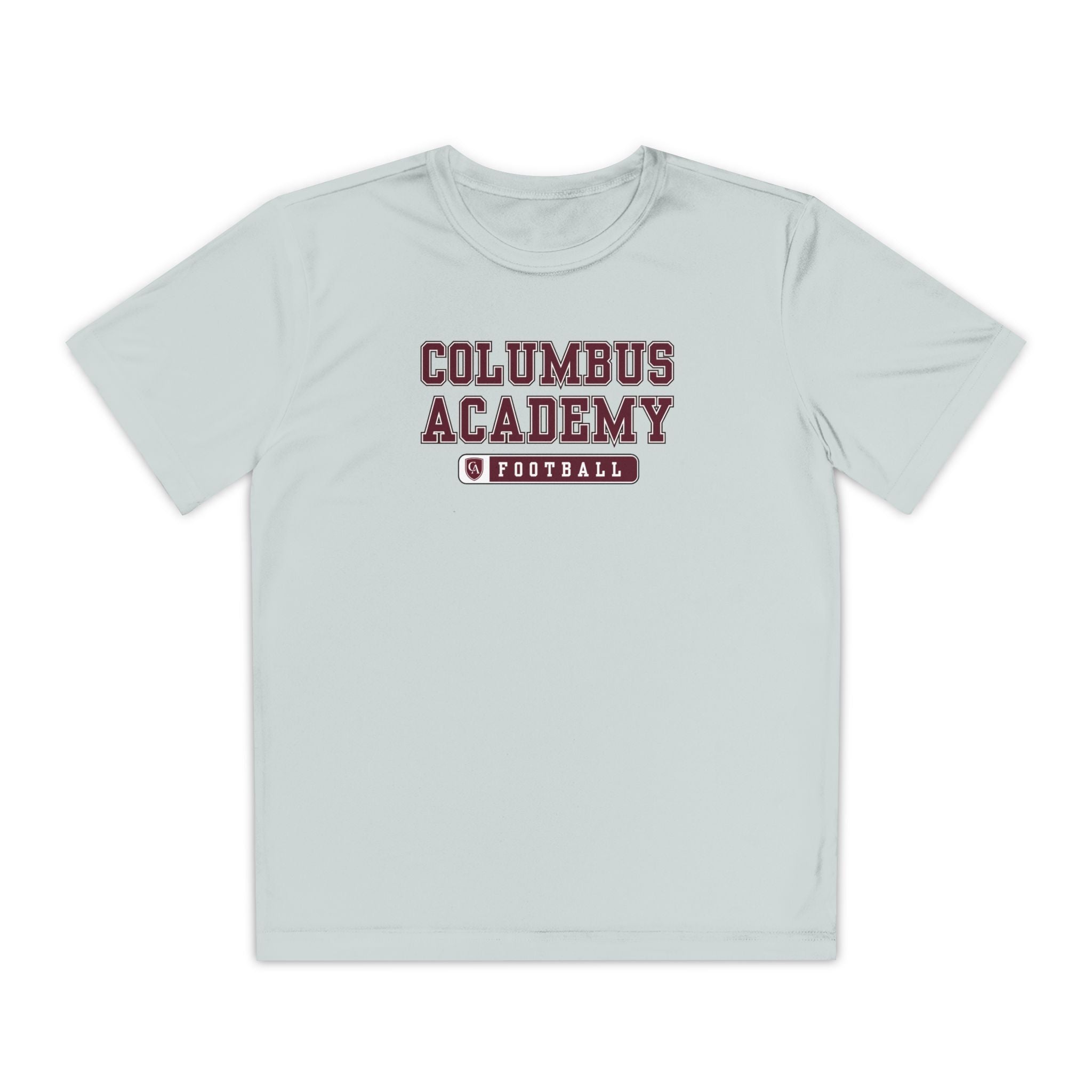 Youth Columbus Academy Football Graphic Sport-Tek Competitor Performance Tee