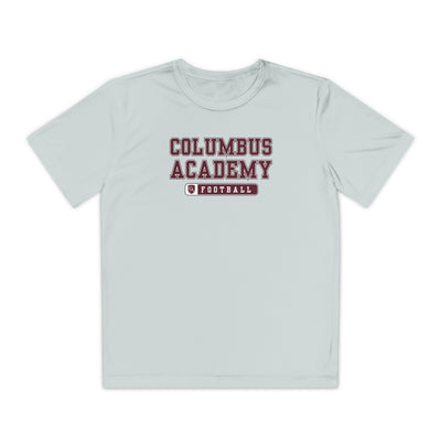 Youth Columbus Academy Football Graphic Sport-Tek Competitor Performance Tee