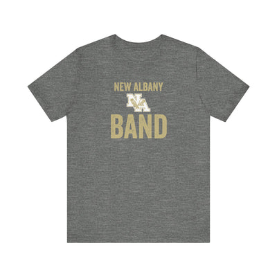 Adult Unisex Vintage Distressed New Albany Band Graphic Short Sleeve Soft Tee