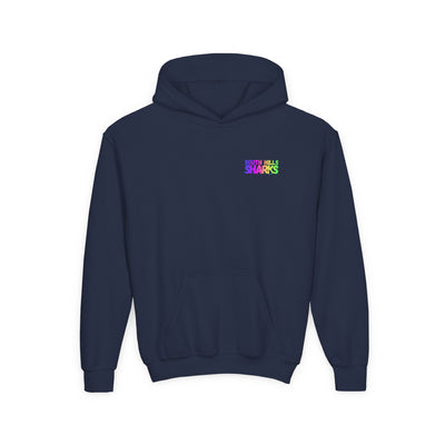 Youth South Hills Swim Team Neon Rainbow Graphic Hoodie