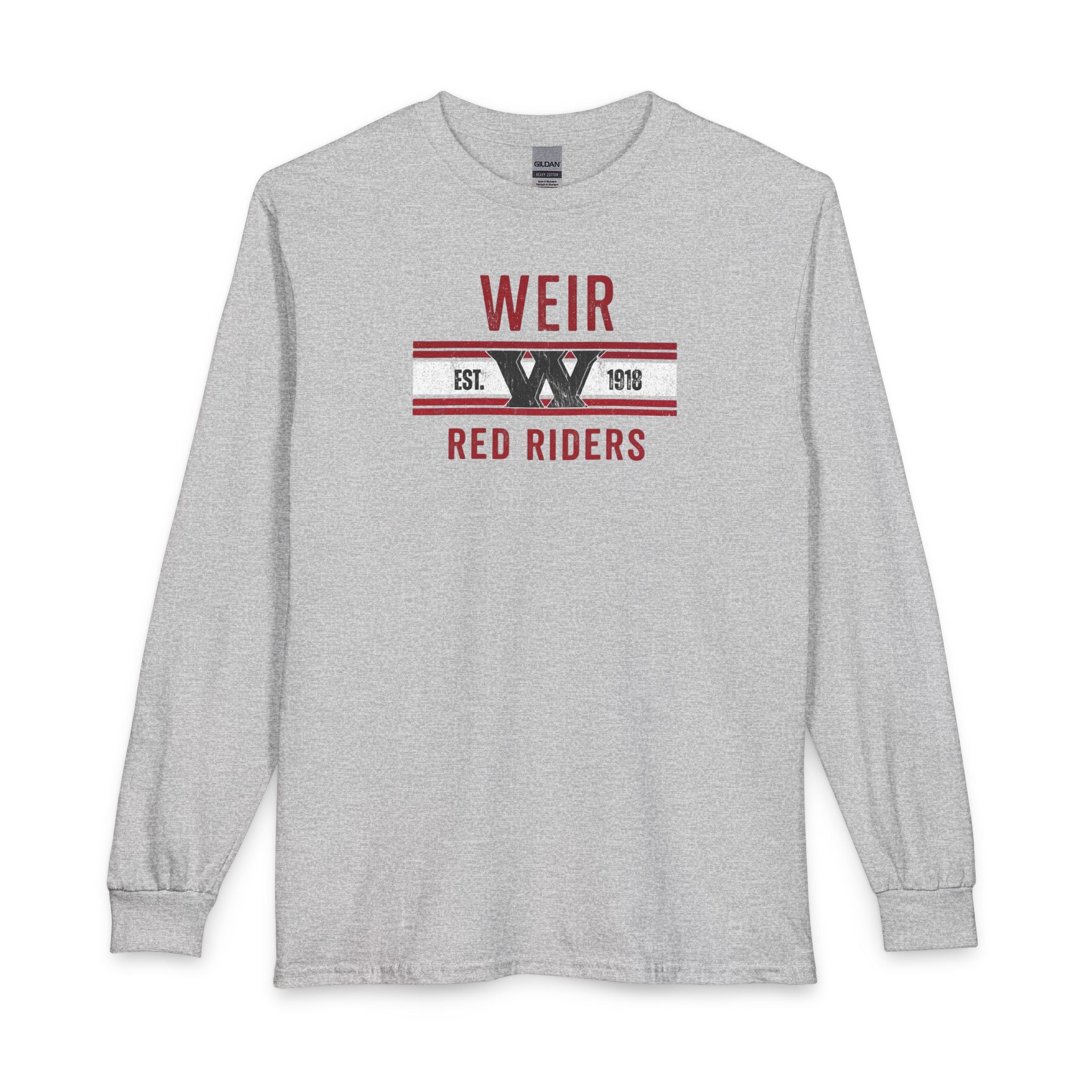 Adult Unisex Weirton Distressed Heritage Graphic Long Sleeve Gildan Tee