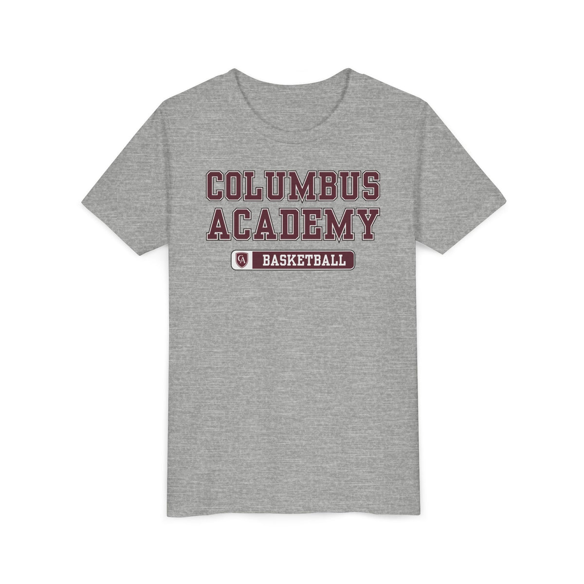 Youth Columbus Academy Basketball Graphic Short Sleeve Bella + Canvas Soft Tee