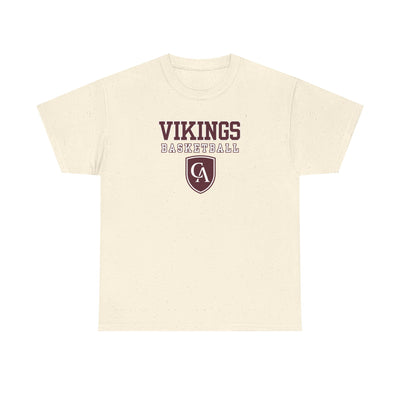 Adult Unisex Columbus Academy Vikings Basketball Graphic Short Sleeve Gildan Heavy Tee