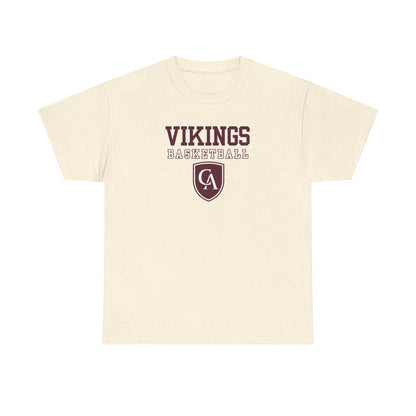 Adult Unisex Columbus Academy Vikings Basketball Graphic Short Sleeve Gildan Heavy Tee