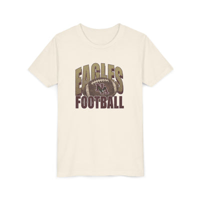 Youth New Albany First-Down Distressed Football Graphic Short Sleeve Bella + Canvas Soft Tee