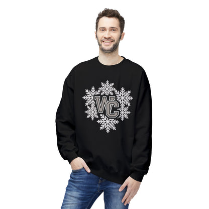 Adult Unisex Westerville Central Spirited Snowflake Graphic Soft Style Sweatshirt