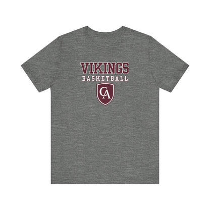 Adult Unisex Columbus Academy Vikings Basketball Graphic Short Sleeve Bella + Canvas Soft Tee