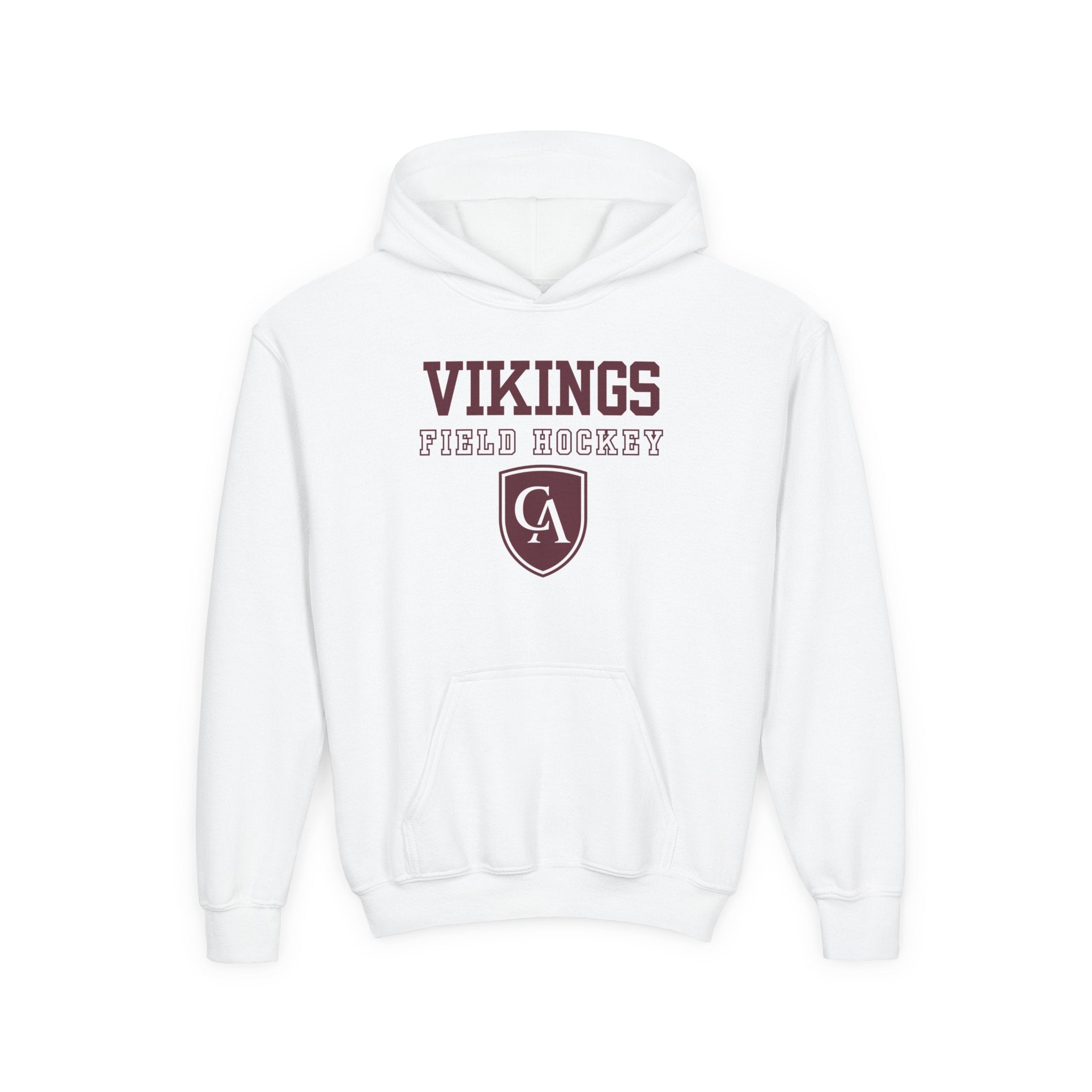 Youth Columbus Academy Vikings Field Hockey Graphic Gildan Heavy Blend Hoodie