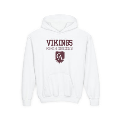 Youth Columbus Academy Vikings Field Hockey Graphic Gildan Heavy Blend Hoodie