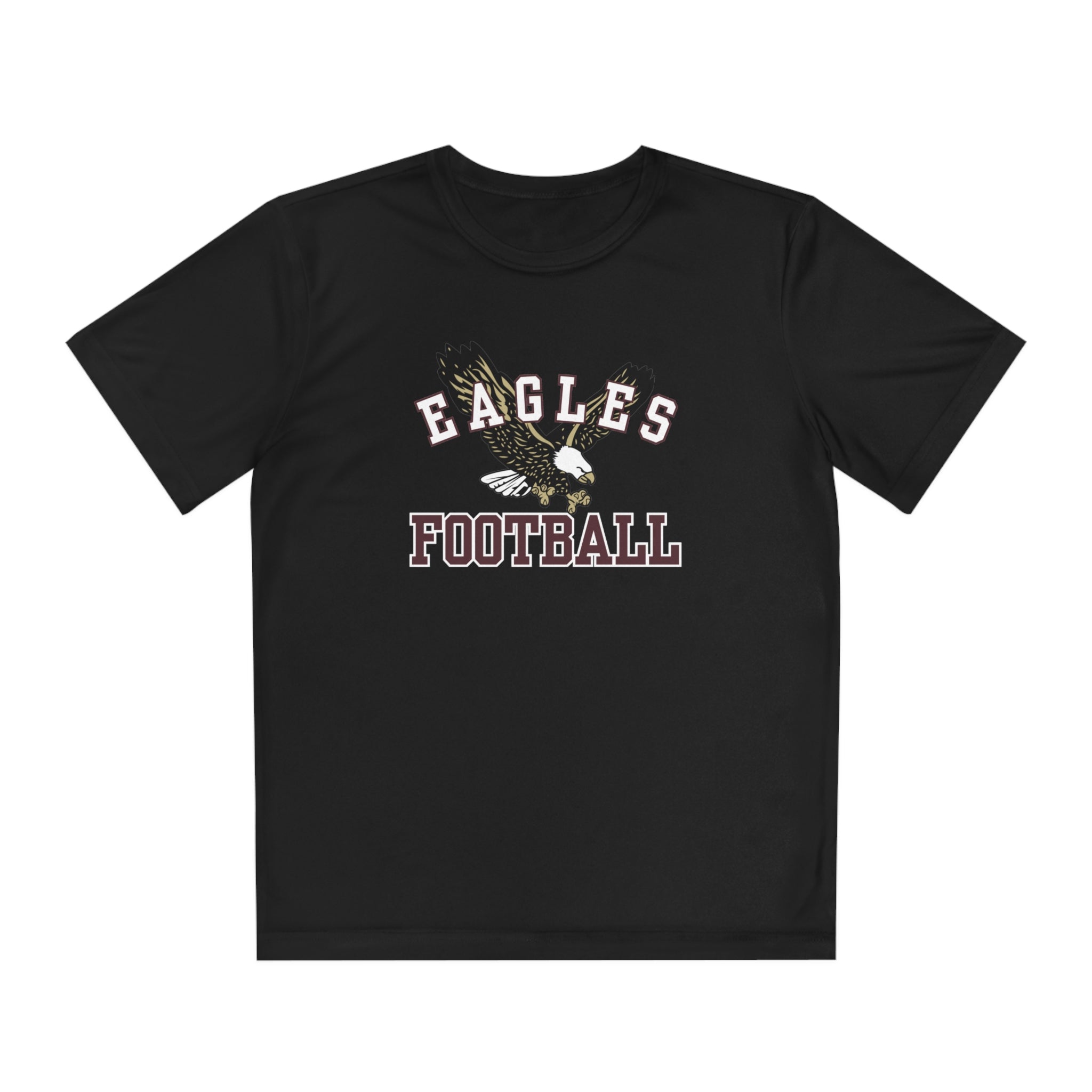 Youth Performance Flying Football Eagle Short Sleeve Graphic Tee