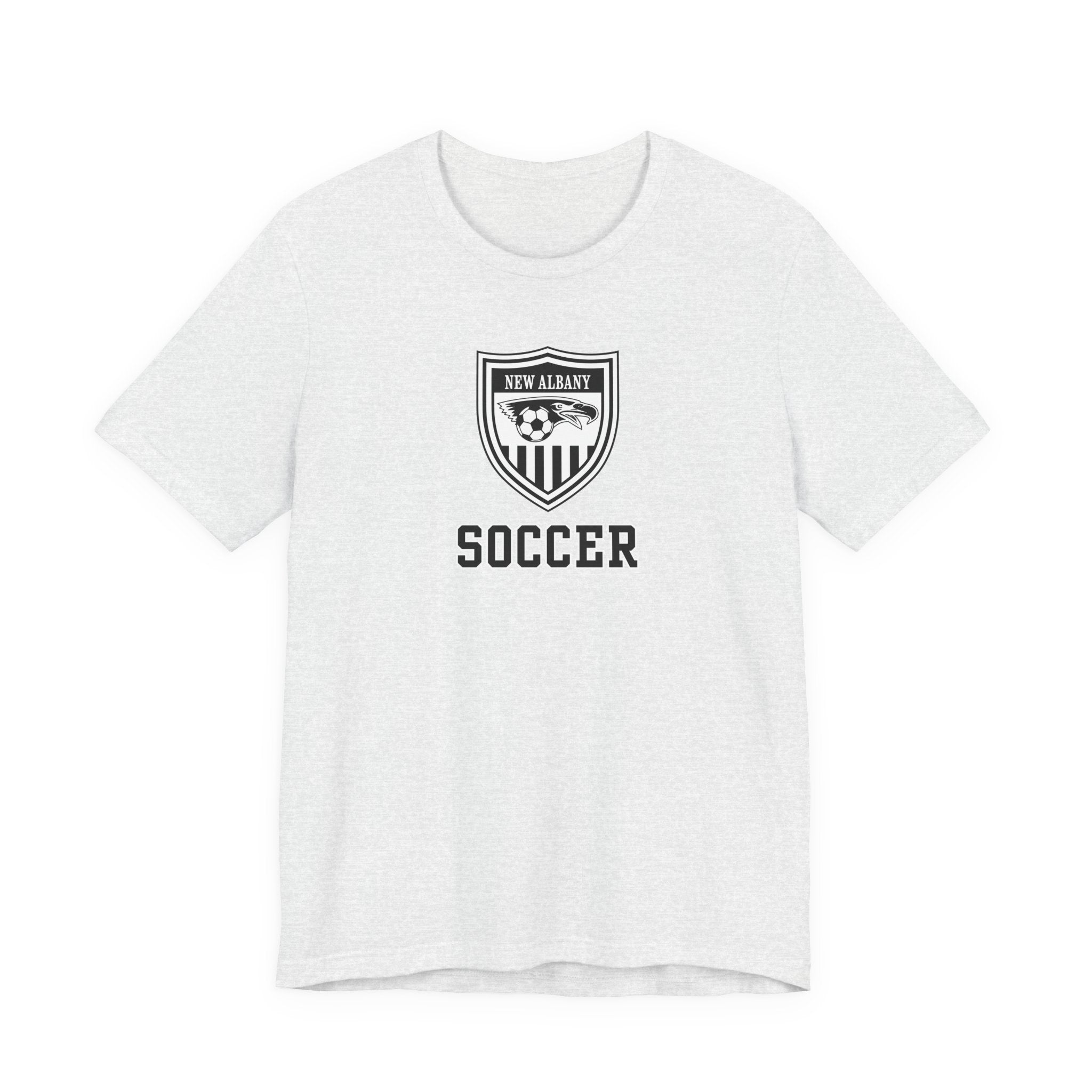 Adult Unisex New Albany Youth Soccer League Crest Graphic Short Sleeve Bella + Canvas Soft Tee