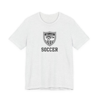 Adult Unisex New Albany Youth Soccer League Crest Graphic Short Sleeve Bella + Canvas Soft Tee