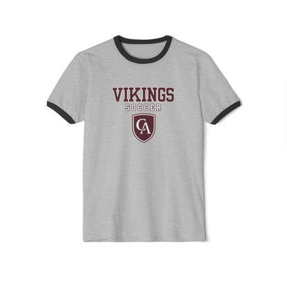 Adult Unisex Columbus Academy Vikings Soccer Graphic Short Sleeve Ringer Tee