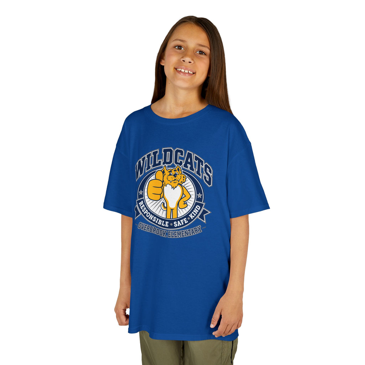 Copy of Overbrook Elementary Wildcats Block Letter Graphic Gildan Classic Tee