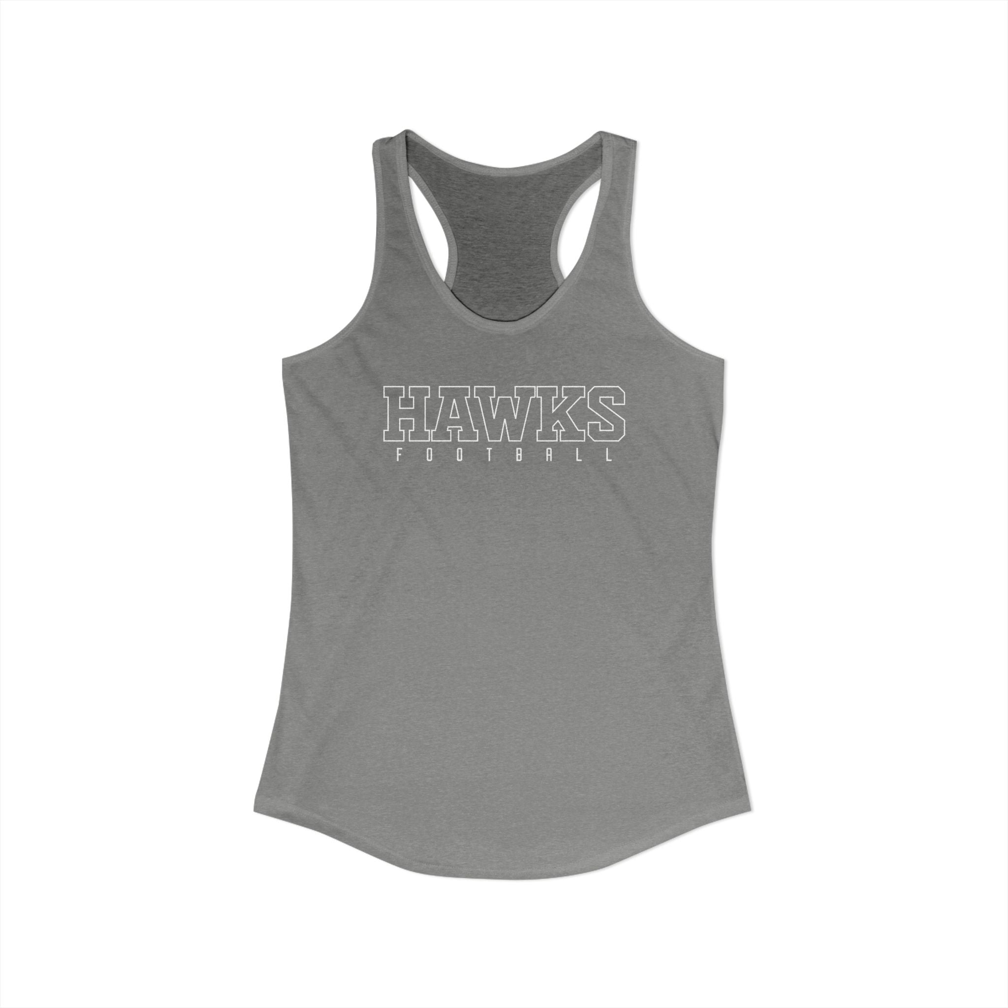 Women's Westerville Central Block Hawks Football Graphic Next Level Racerback Tank