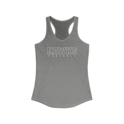 Women's Westerville Central Block Hawks Football Graphic Next Level Racerback Tank