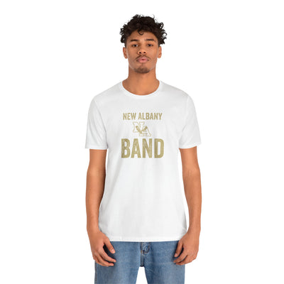 Adult Unisex Vintage Distressed New Albany Band Graphic Short Sleeve Soft Tee