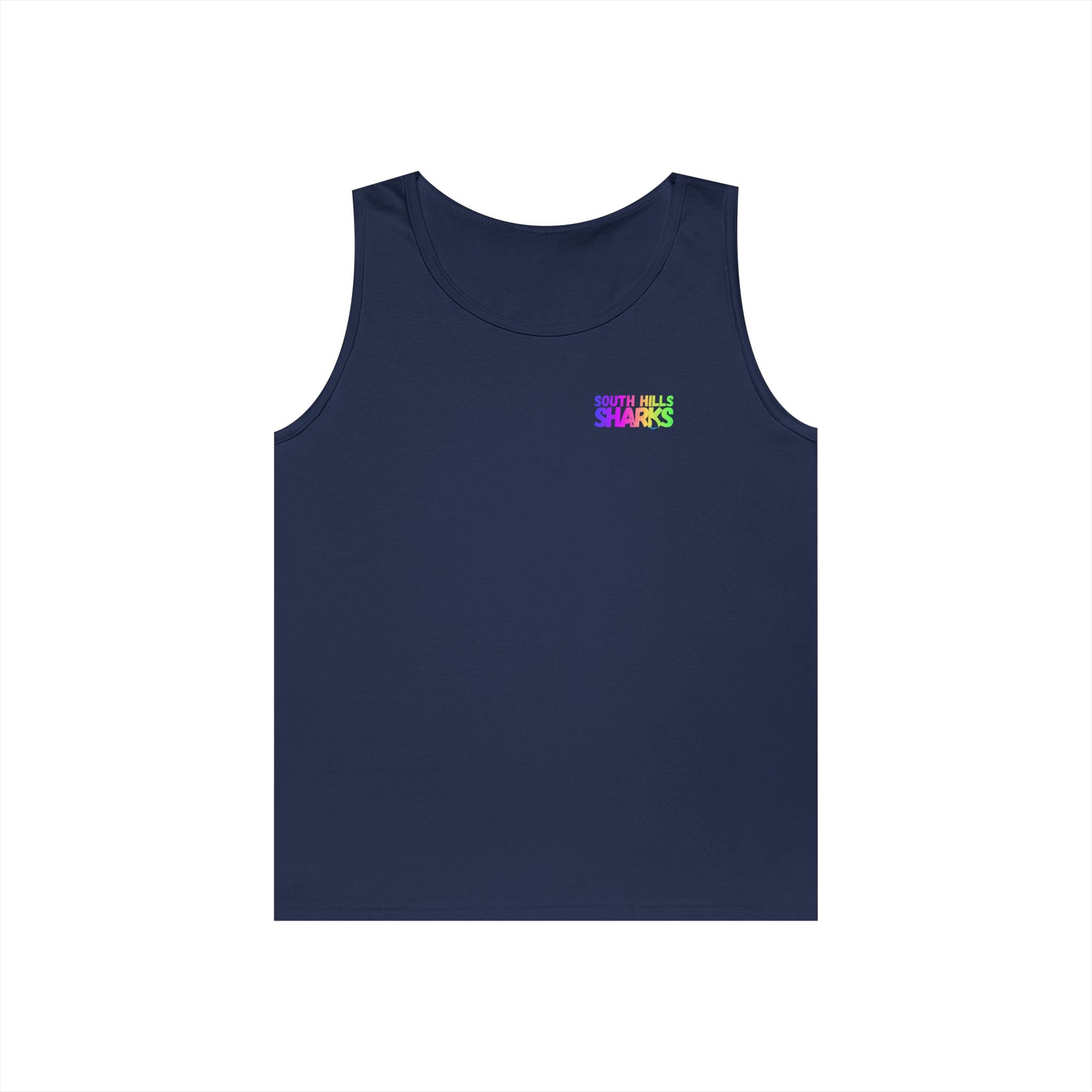 Adult Unisex South Hills Swim Team Neon Rainbow Graphic Tank
