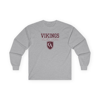 Adult Unisex Columbus Academy Vikings Track & Field Graphic Gildan Long Sleeve Tee