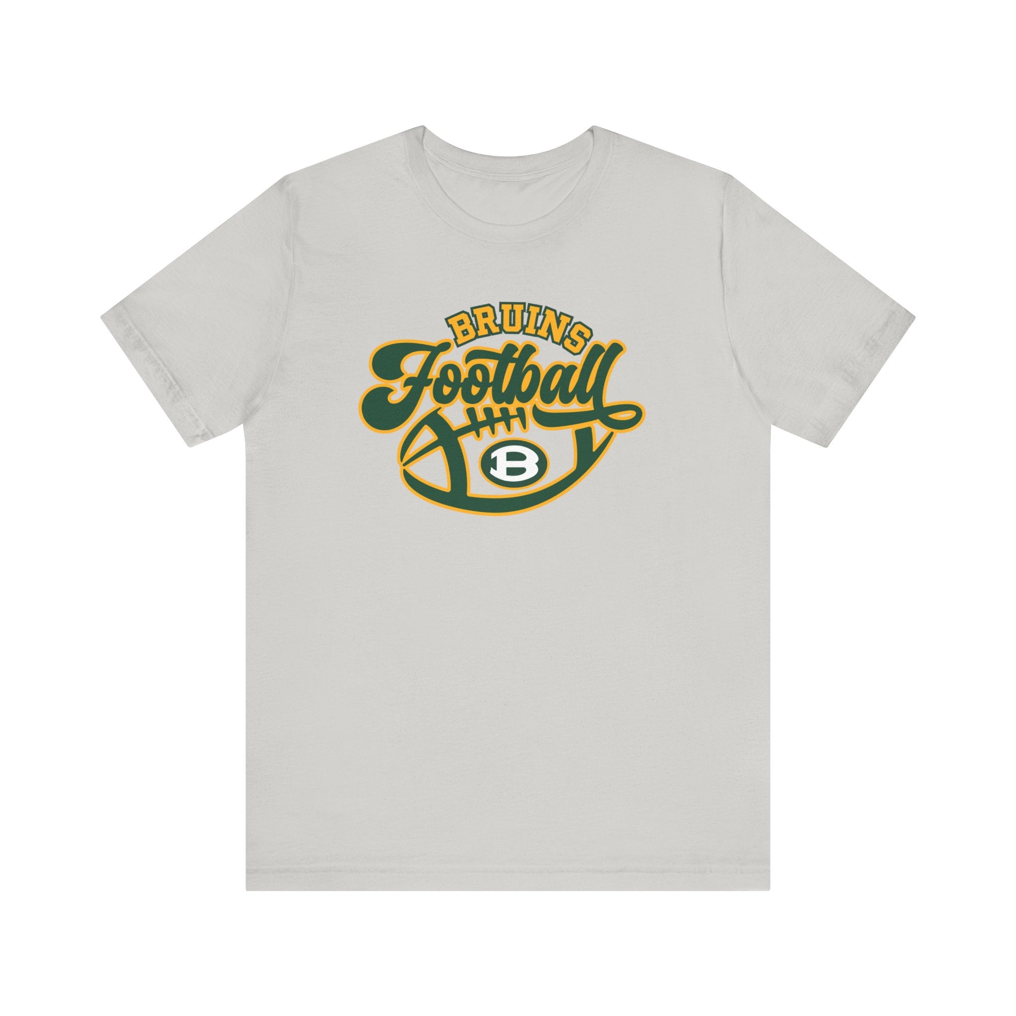 Adult Unisex Bruin Script Football Graphic Short Sleeve Soft Tee