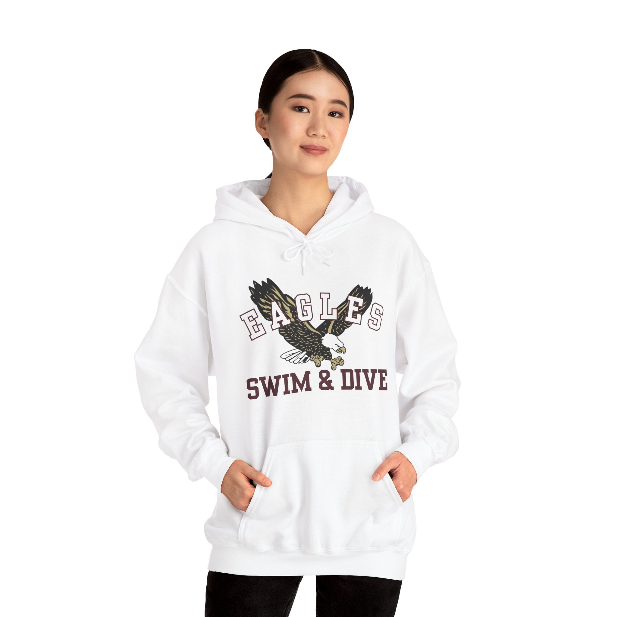 Adult Unisex Swim & Dive Flying Eagle Graphic Hoodie