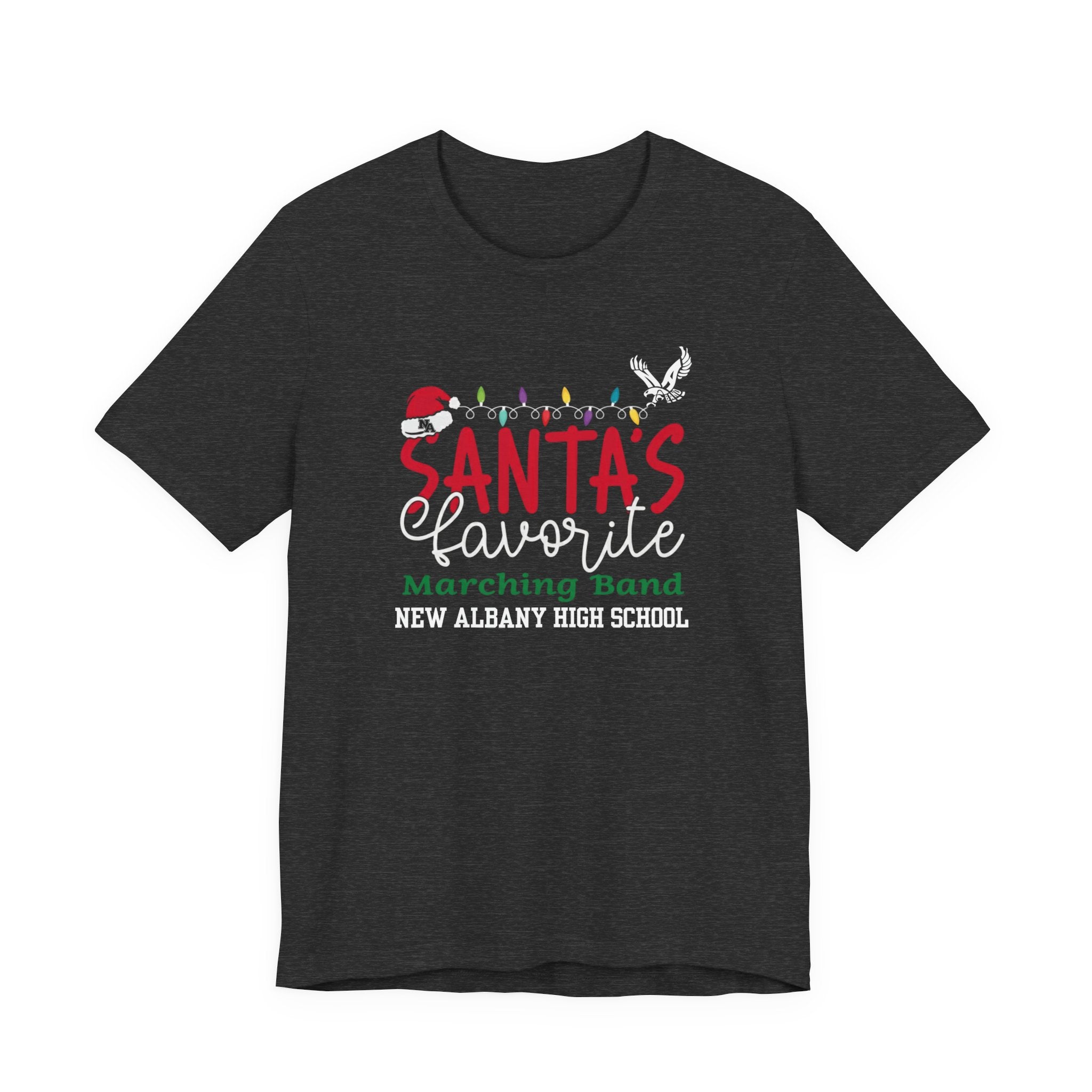 Adult Unisex Santa's Favorite Marching Band Graphic Short Sleeve Soft Tee