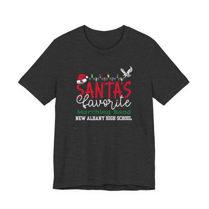 Adult Unisex Santa's Favorite Marching Band Graphic Short Sleeve Soft Tee