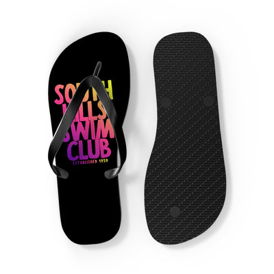 South Hills Swim Club SHSC Ombre Graphic Print Flip Flops