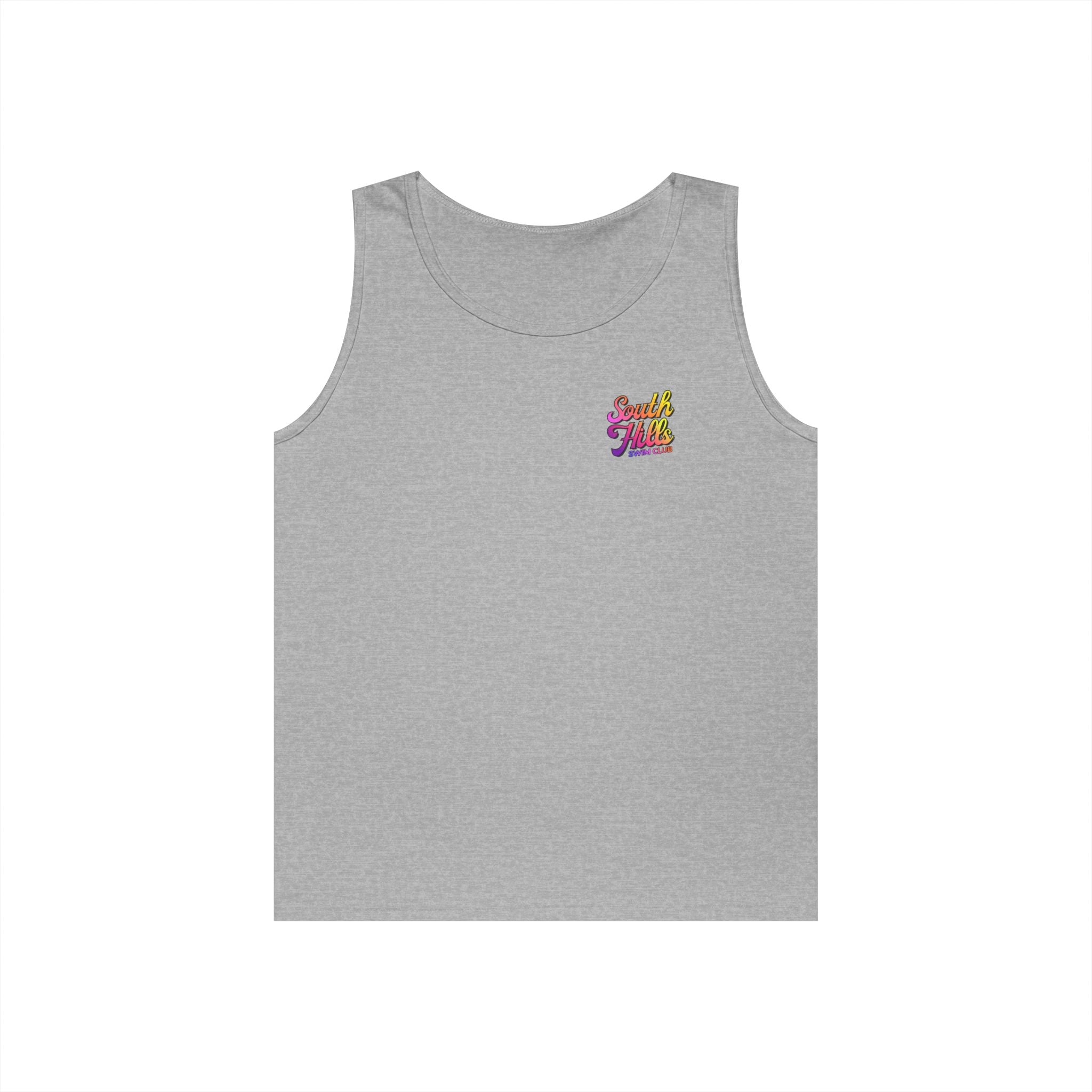 Adult Unisex South Hills Swim Club Sunset Script Graphic Tank