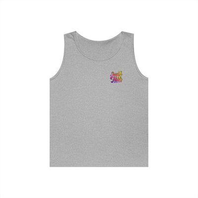 Adult Unisex South Hills Swim Club Sunset Script Graphic Tank