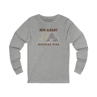 Adult Unisex New Albany Band Field Formation Graphic Long Sleeve Bella + Canvas Soft Tee