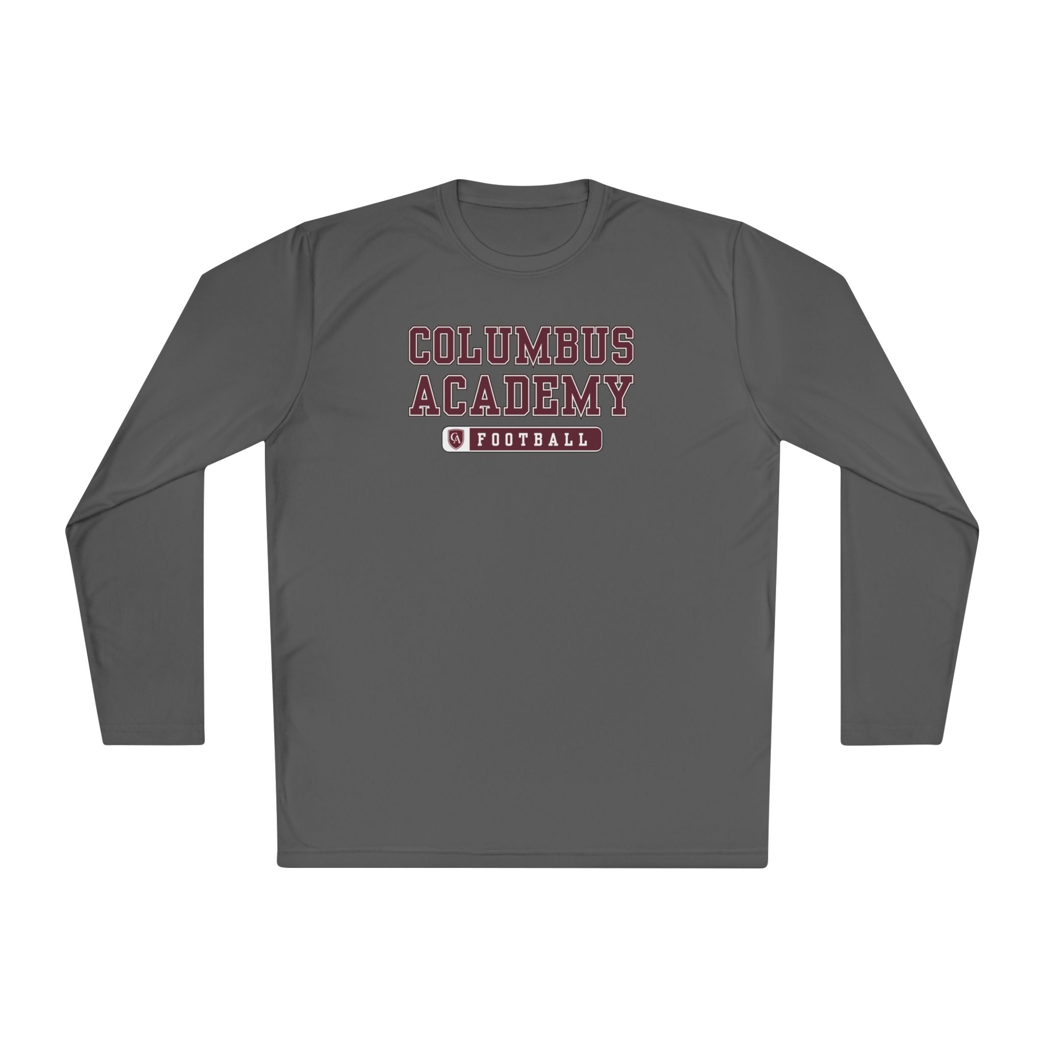 Adult Unisex Columbus Academy Football Graphic Sport-Tek Competitor Performance Long Sleeve Tee