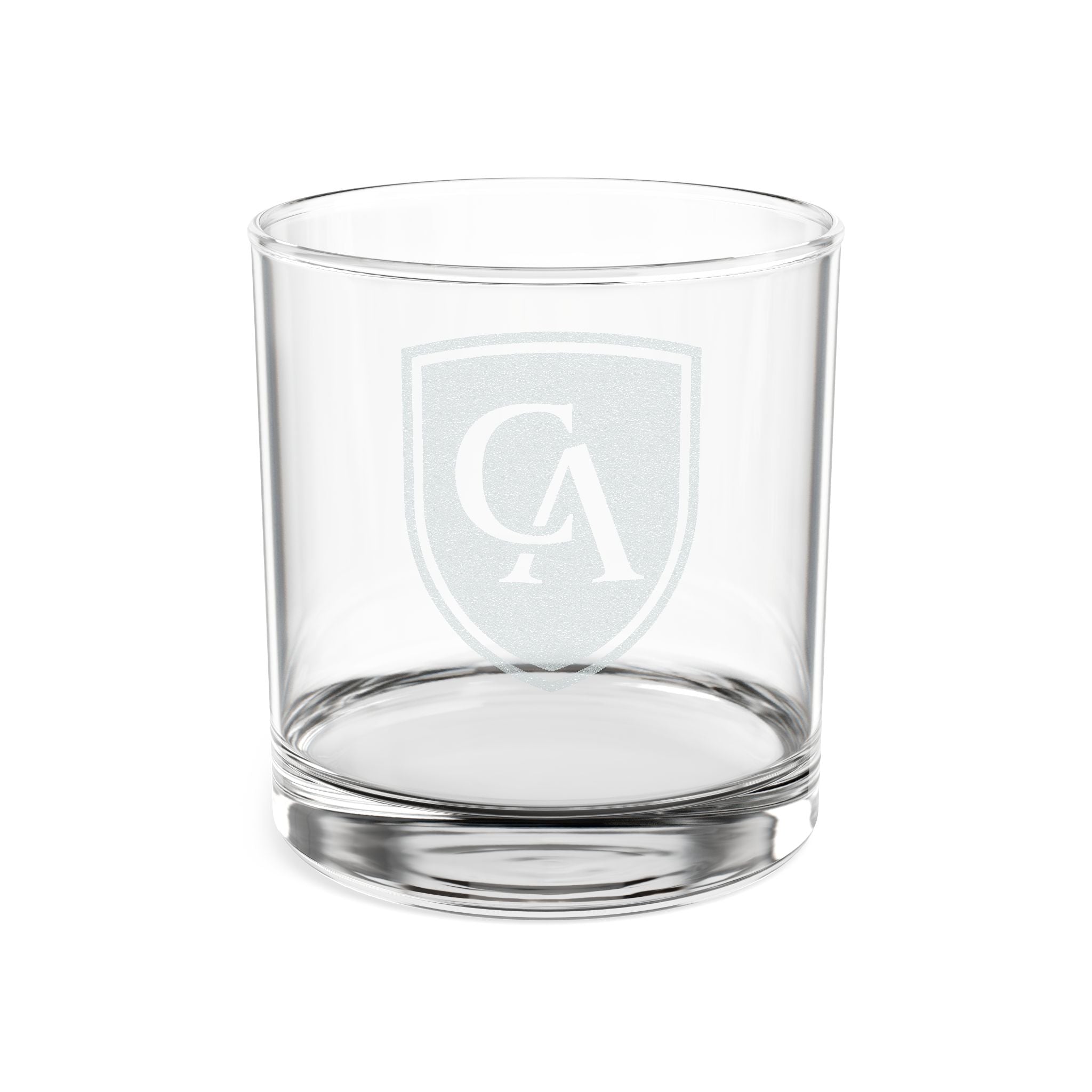 Columbus Academy Logo Engraved Rocks Glass