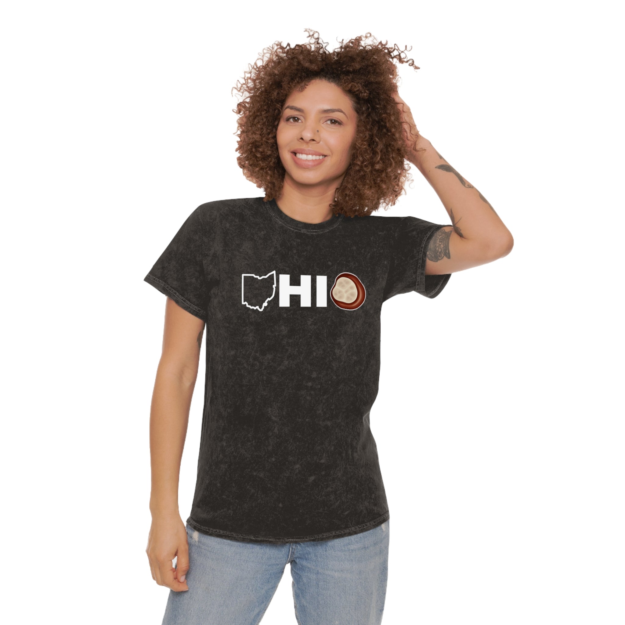 Adult Unisex Ohio Graphic Mineral Wash Short Sleeve Graphic Tee