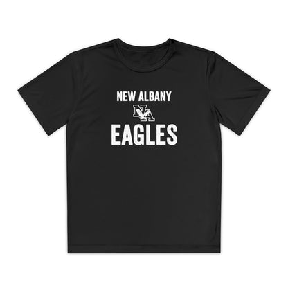 Youth Vintage Distressed New Albany Eagles Graphic Short Sleeve Performance Tee