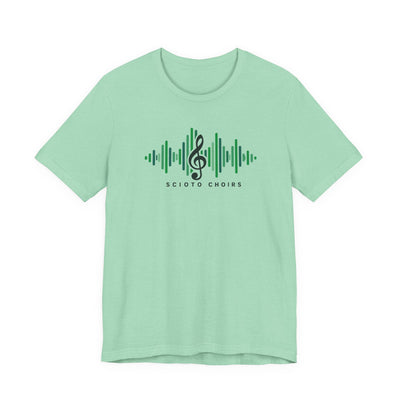 Adult Unisex Dublin Scioto Choirs Sound Wave Graphic Short Sleeve Soft Tee