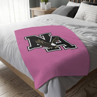 Classic Eagles Logo Super Soft Velveteen Microfiber Blanket (Two-sided print) - PINK OCTOBER