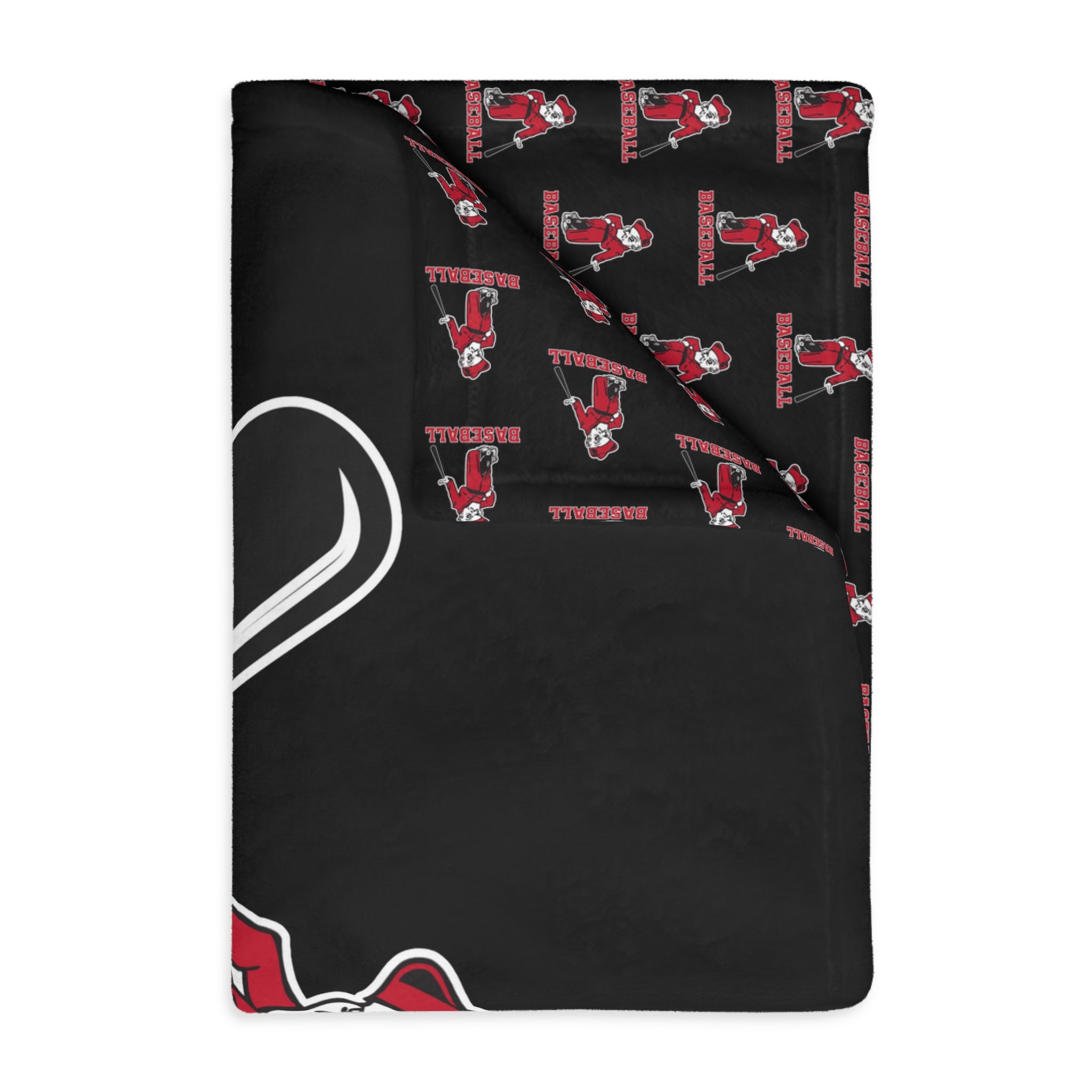 Bishops Baseball Crossbat Graphic Super Soft Velveteen Microfiber Blanket (Two-sided print)