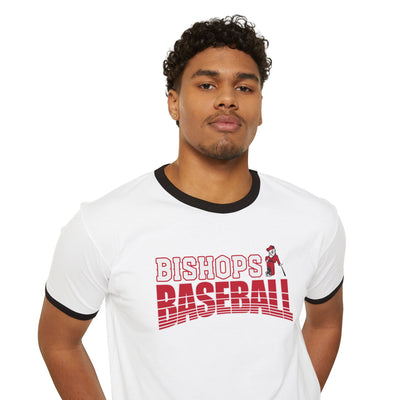 Adult Unisex Battling Bishops Strike Zone Baseball Graphic Short Sleeve Ringer Tee