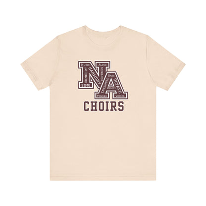Adult Unisex Choirs Words NA Logo Graphic Short Sleeve Soft Tee