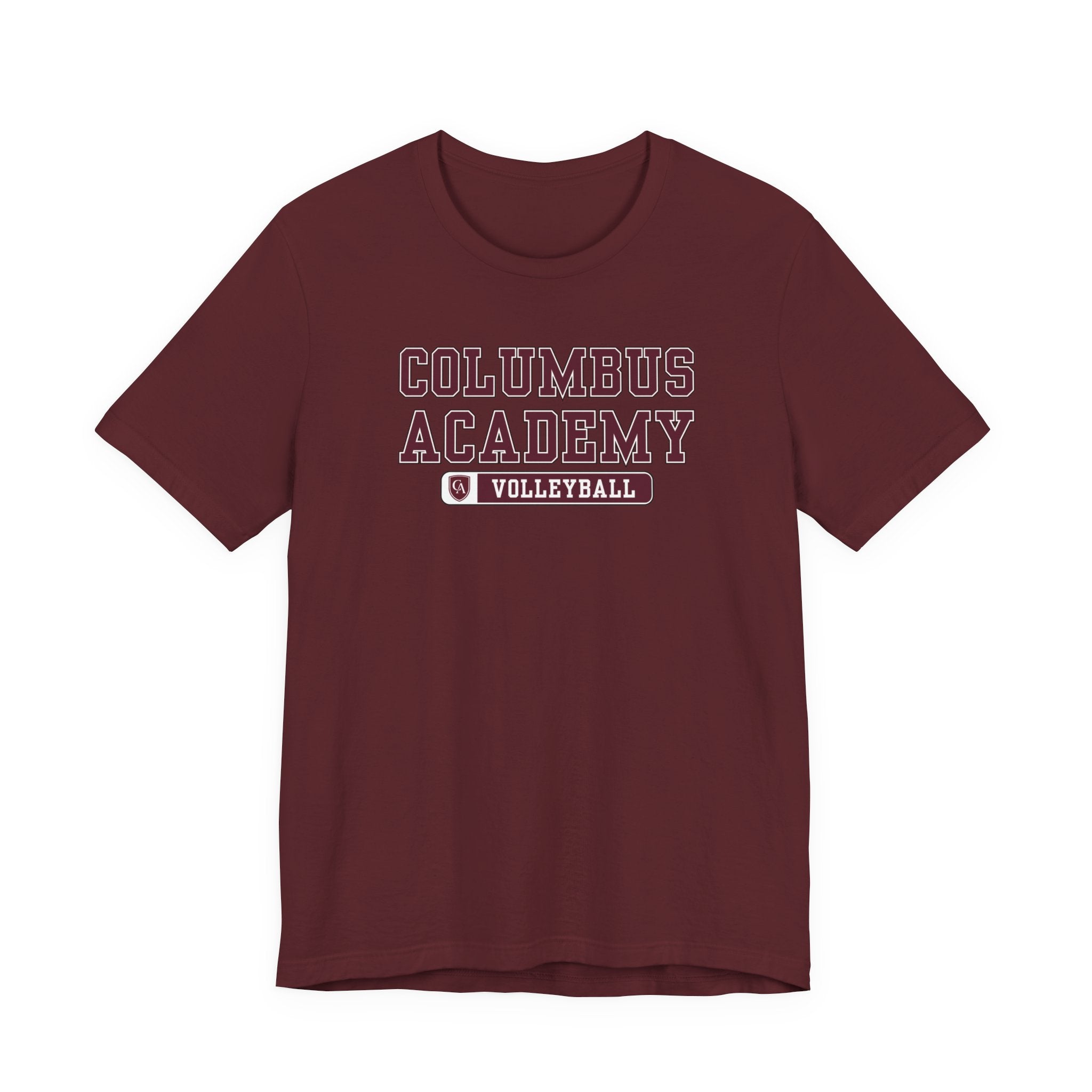 Adult Unisex Columbus Academy Volleyball Graphic Short Sleeve Bella + Canvas Soft Tee
