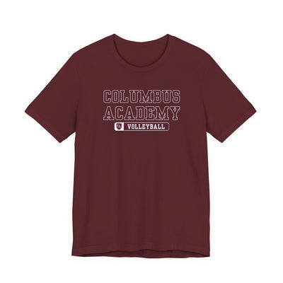 Adult Unisex Columbus Academy Volleyball Graphic Short Sleeve Bella + Canvas Soft Tee