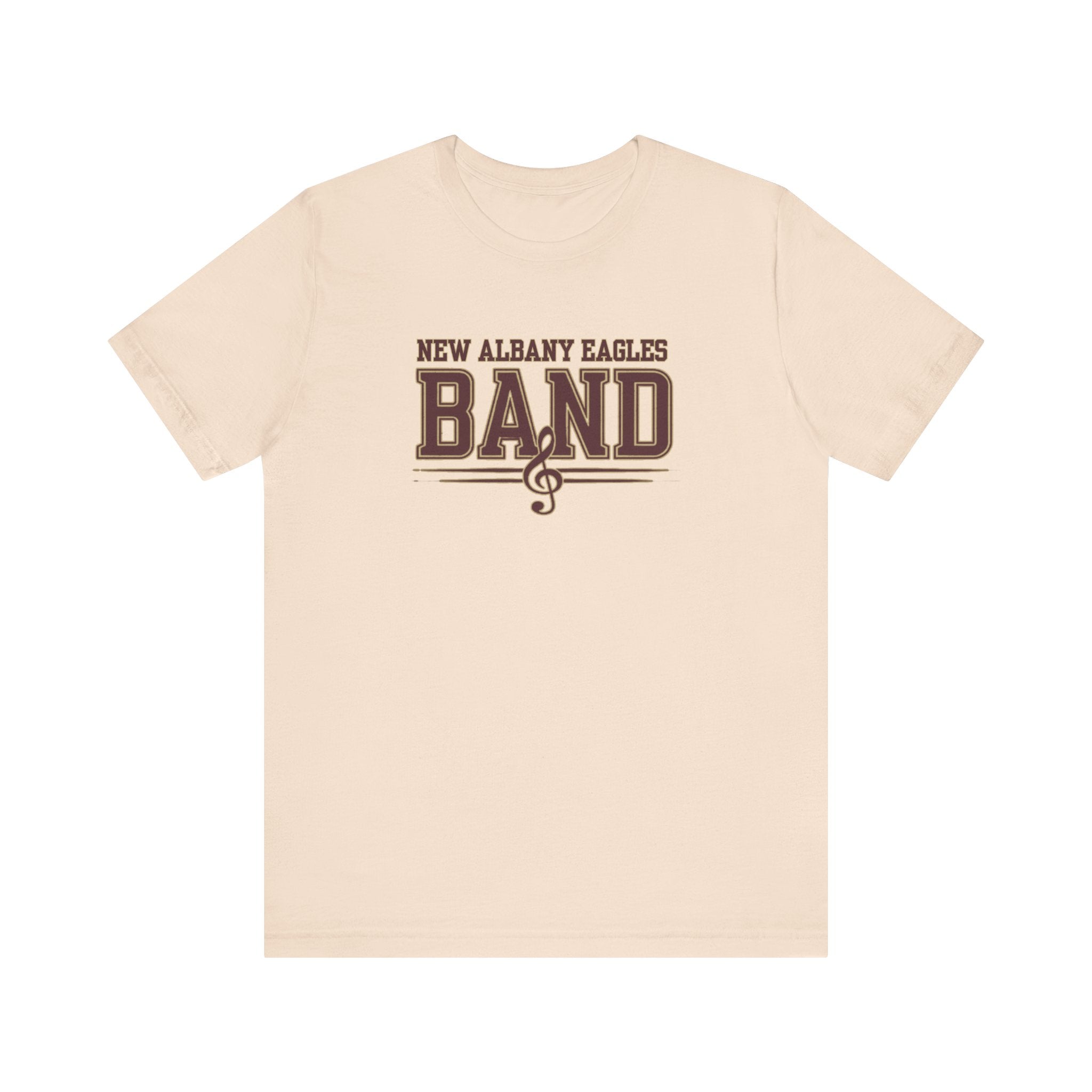 Adult Unisex New Albany Eagles Band Musical Note Graphic Short Sleeve Soft Tee