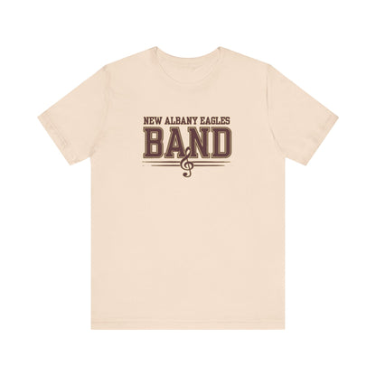 Adult Unisex New Albany Eagles Band Musical Note Graphic Short Sleeve Soft Tee