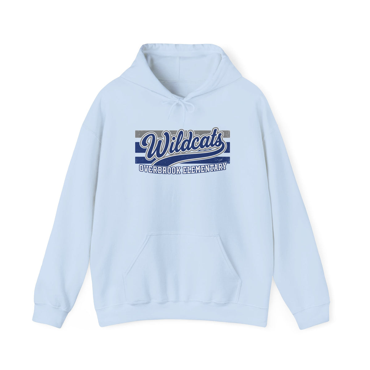 Adult Unisex Overbrook Elementary Wildcats Vintage Distressed Spirit Graphic Hoodie