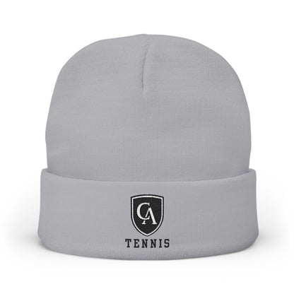 Adult Unisex Columbus Academy Vikings Tennis Black Embroidered Knit Hat