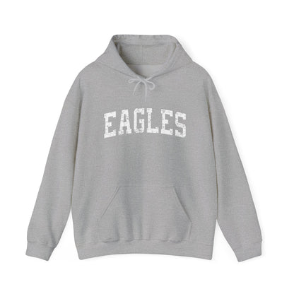Adult Unisex Distressed White Eagles Graphic Hoodie