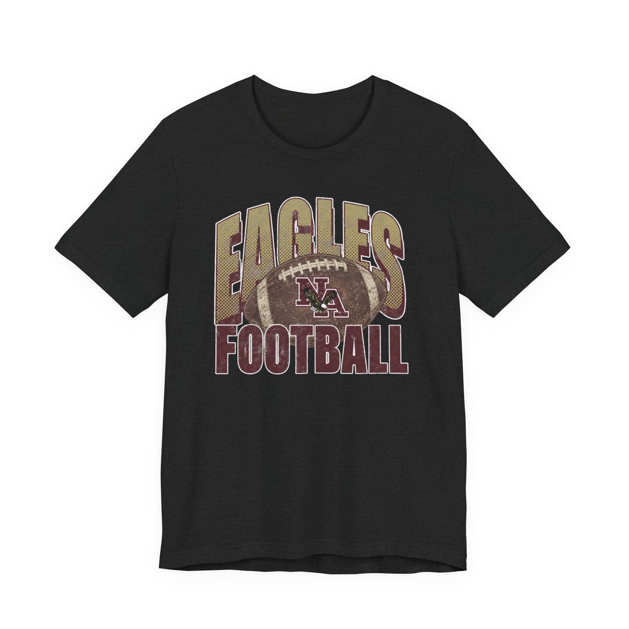Adult Unisex New Albany First-Down Distressed Football Graphic Short Sleeve Soft Tee