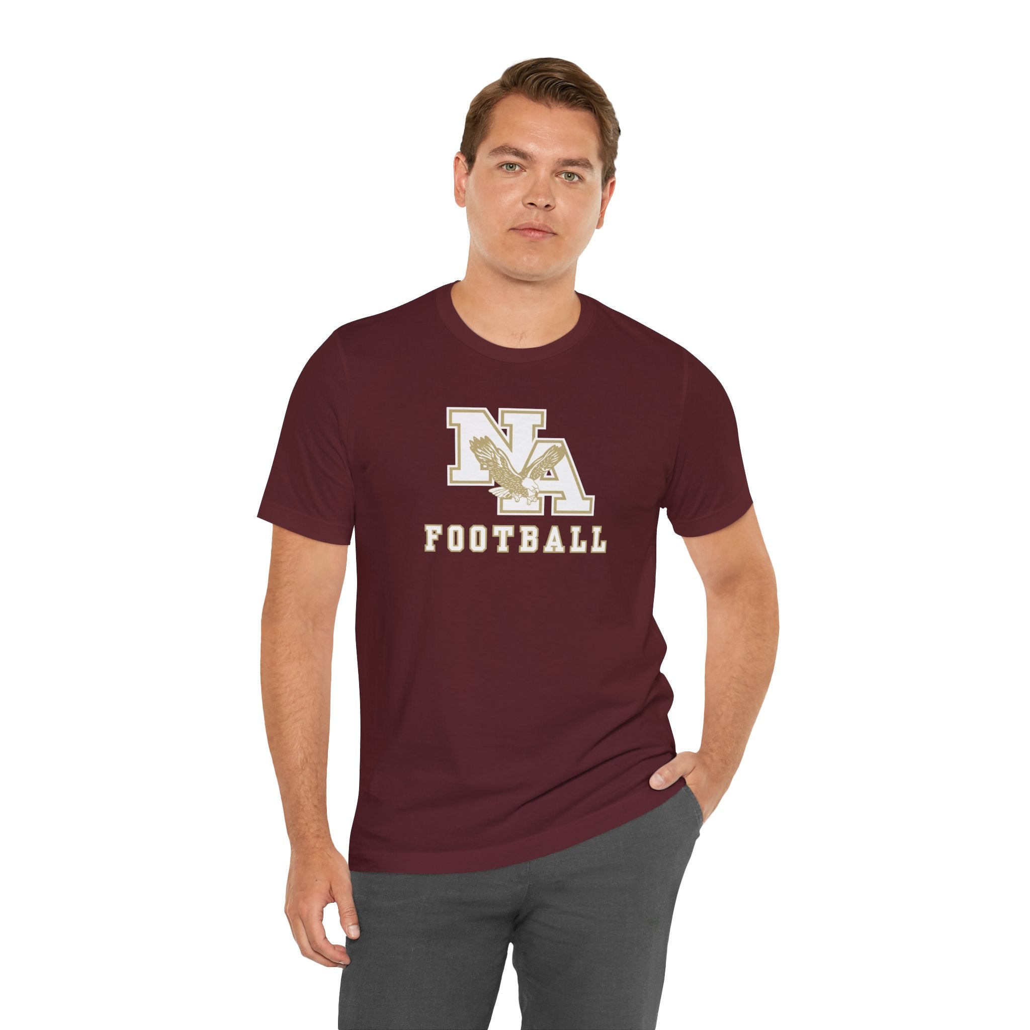 Adult Unisex New Albany Football Gold Classic Logo Graphic Short Sleeve Soft Tee