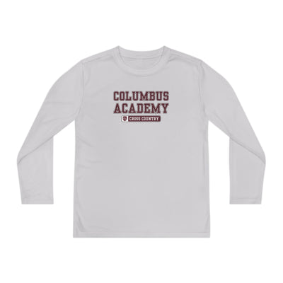 Youth Columbus Academy Cross Country Graphic Sport-Tek Competitor Performance Long Sleeve Tee